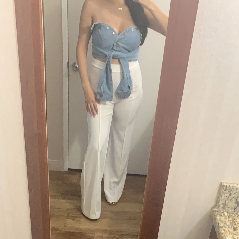 Jean crop top